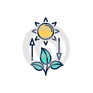 Competent photosynthesis RGB color icon