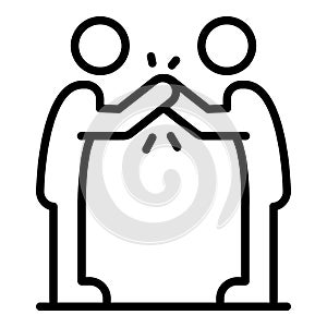 Competition arm wrestle icon, outline style