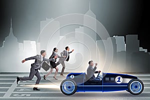 The competition concept with business people competing