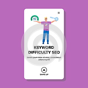 competition keyword difficulty seo vector