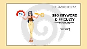 competition seo keyword difficulty vector