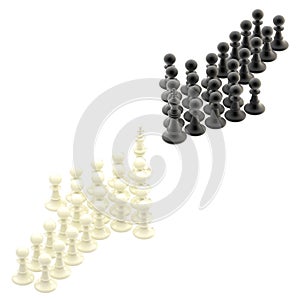 Competition strategy: opposite arrows of pawns