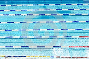 Competition swimming lanes of swimming pool