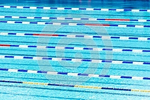 Competition swimming lanes of swimming pool