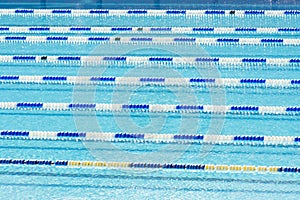 Competition swimming lanes of swimming pool