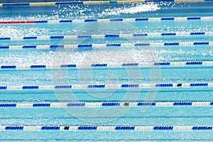 Competition swimming lanes of swimming pool