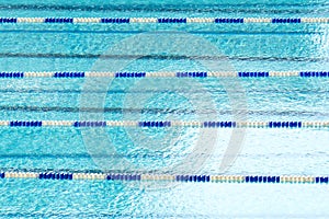 Competition swimming lanes of swimming pool