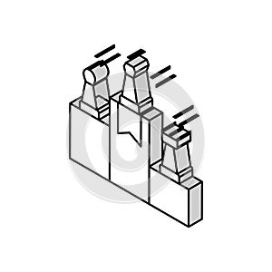 competition winners isometric icon vector illustration