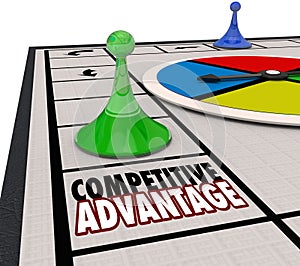 Competitive Advantage Board Game Piece Moving Forward Winner