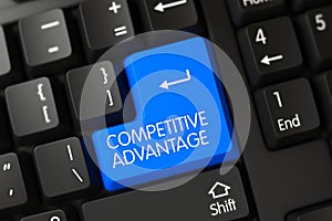 Competitive Advantage - Computer Button. 3D.