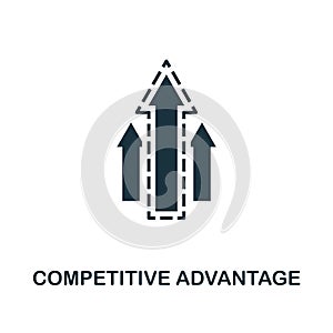 Competitive Advantage icon. Monochrome style design from management icon collection. UI. Pixel perfect simple pictogram competitiv