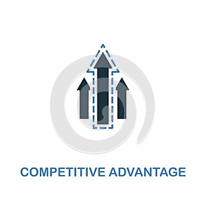 Competitive Advantage icon. Two colors premium design from management icons collection. Pixel perfect simple pictogram competitive