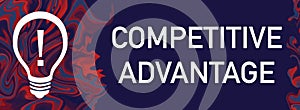 Competitive Advantage Red Blue Liquid Left Element Bulb Text