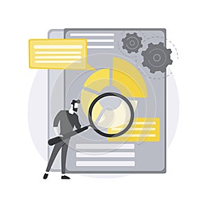 Competitive analysis abstract concept vector illustration.