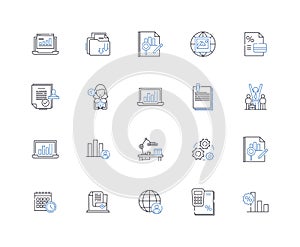 Competitive analysis line icons collection. Rivals, Benchmarking, Comparisons, Competitors, Competitive intelligence