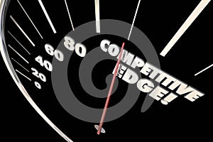 Competitive Edge Advantage Speedometer Words