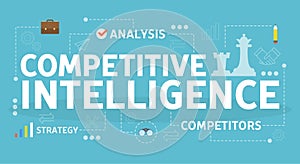 Competitive intelligence concept. Idea of business organization