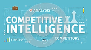 Competitive intelligence concept. Idea of business organization photo