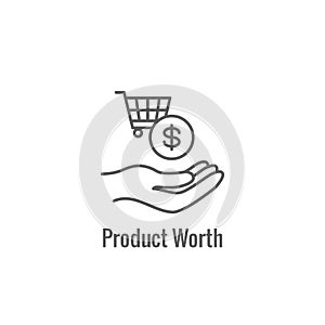 Competitive Pricing Icon Showing an aspect of  Pricing, Growth, Profitability, and Worth photo