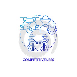 Competitiveness blue gradient concept icon