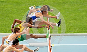 Competitors of 110 meters hurdles