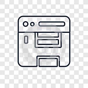 Compiler concept vector linear icon isolated on transparent back