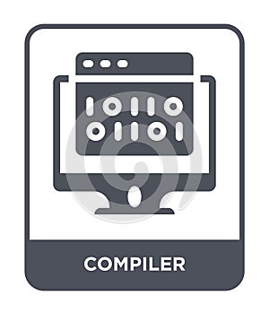 compiler icon in trendy design style. compiler icon isolated on white background. compiler vector icon simple and modern flat