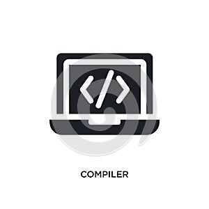 compiler isolated icon. simple element illustration from programming concept icons. compiler editable logo sign symbol design on