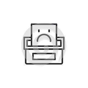 Complaint box outline icon