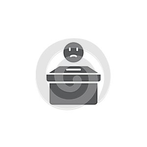 Complaint box outline icon linear style sign for mobile concept and web design feedbacks simple