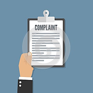 Complaint concept flat icon vector