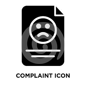 Complaint icon vector isolated on white background, logo concept