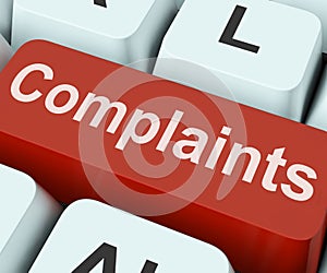 Complaints Key Shows Complaining Or Moaning Online photo