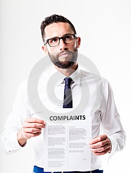 Complaints received by customer service