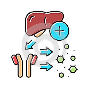 complement system color icon vector illustration