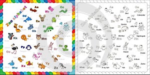 The complete kids english animal zoo alphabet with