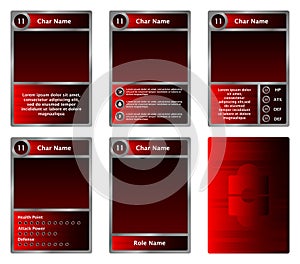 red gradient theme Tcg template bundle