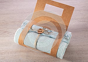 Complete set of linen waffle towels, perfect for gifting or personal pampering