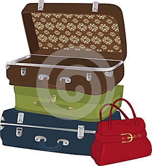 The complete set of suitcases