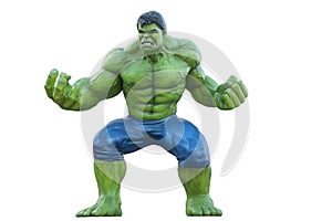 Complete statue of hulk superhero in disney paris