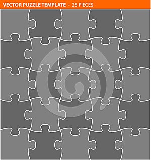 Complete vector puzzle / jigsaw template