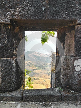 Complete View Of Lohagad Fort Structure and its surrounding Fortified walls (tatbandhi)