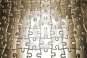 Completed blank jigsaw puzzle