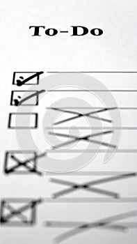 Completed and Cancelled Tasks on a To-Do List