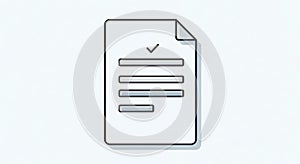 Completed document form with a validation checkmark