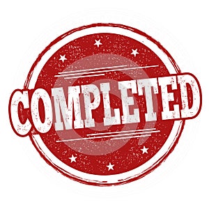 Completed sign or stamp