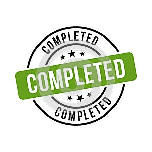 Completed Stamp, Completed Grunge Round Sign