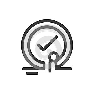 Successful Verification Process: Approved User Icon in Circle