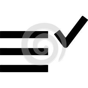 Completed task list with checkmark