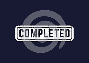 Completed, vector grunge stamp